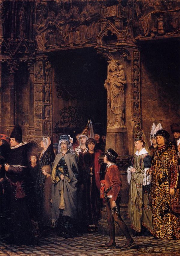 Leaving the Church in the Fifteenth Century by Lawrence Alma-Tadema