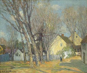 Windham Village by Julian Alden Weir - hand-painted oil reproduction