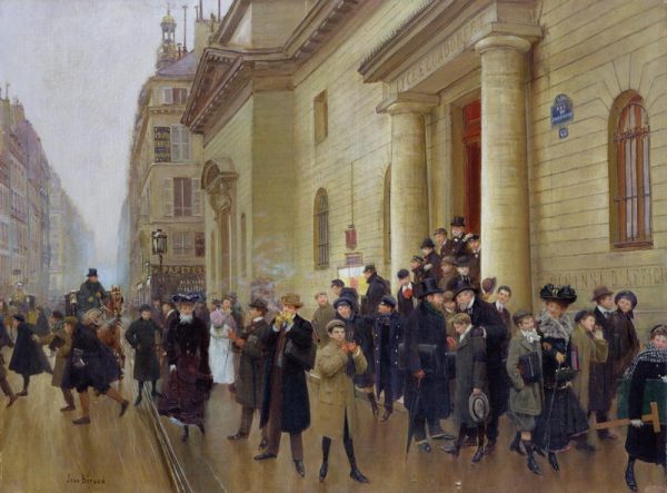 Leaving the Lycee Condorcet 1903 v by Jean Beraud