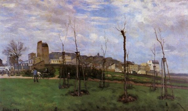 View of Montmartre from the Cite des Fleurs, Les Batignolles by Alfred Sisley