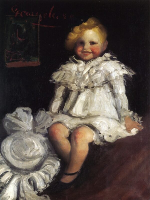 Little Lore with Her Hat by George Luks