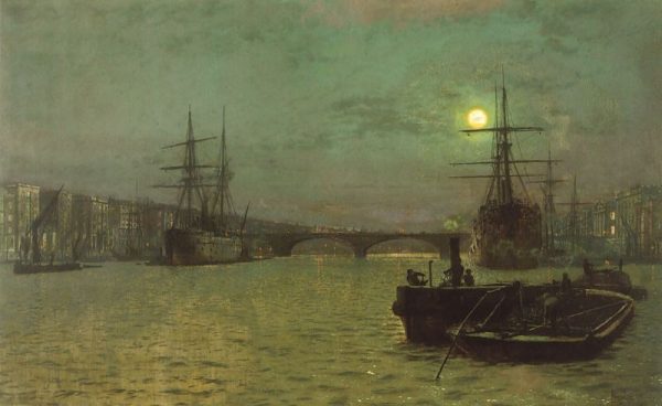 London Bridge, Half Tide by John Atkinson Grimshaw
