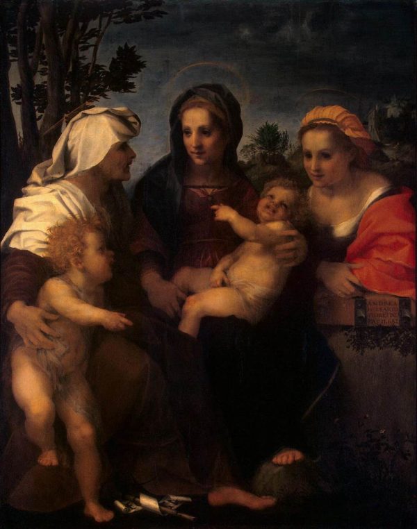 Madonna and Child with Sts Catherine, Elisabeth and John the Baptist by Andrea del Sarto