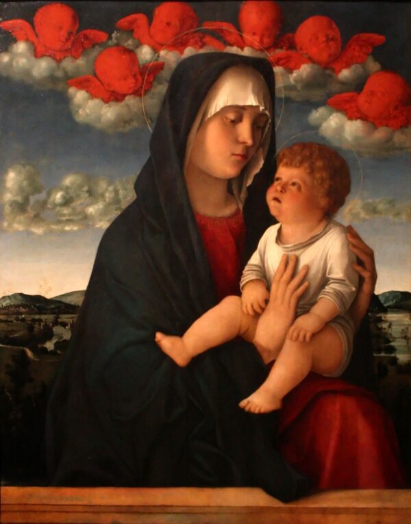 Madonna and Child with Red Cherubs