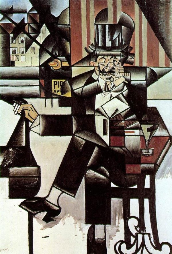 Man in the Cafe by Juan Gris