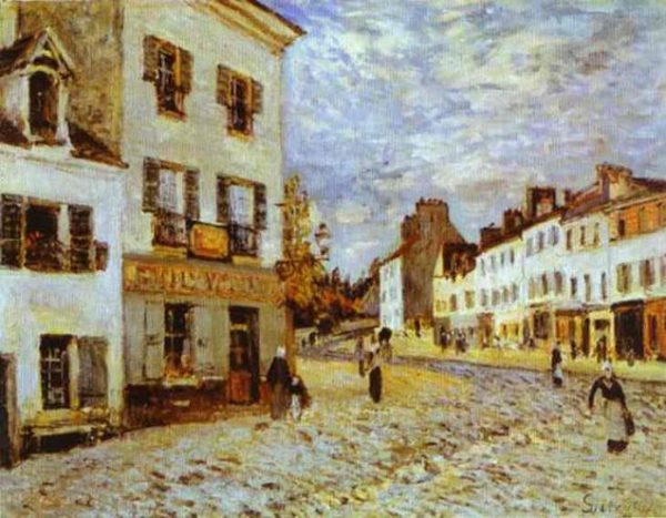Market Place at Marly by Alfred Sisley