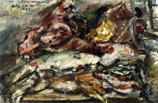 Meat and Fish at Hiller's Berlin by Lovis Corinth