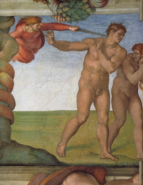 Genesis The Fall and Expulsion from Paradise by Michelangelo