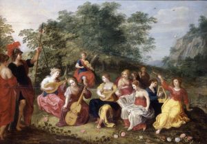 Minerva and the Nine Muses by Hendrick Van Balen - hand-painted oil reproduction