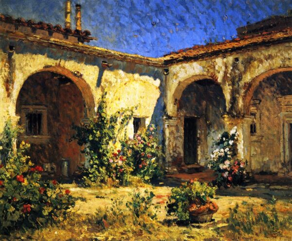 Mission Courtyard by Colin Campbell Cooper