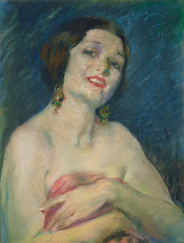 Model Holding Drapery by Alice Pike Barney