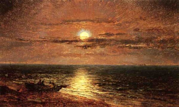 Moonlit Seascape by Jasper Francis Cropsey