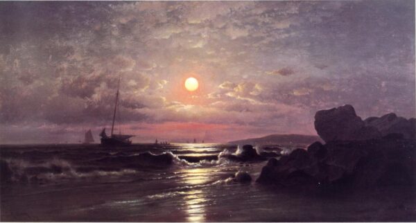 Moonrise on the New England Coast by Francis Silva