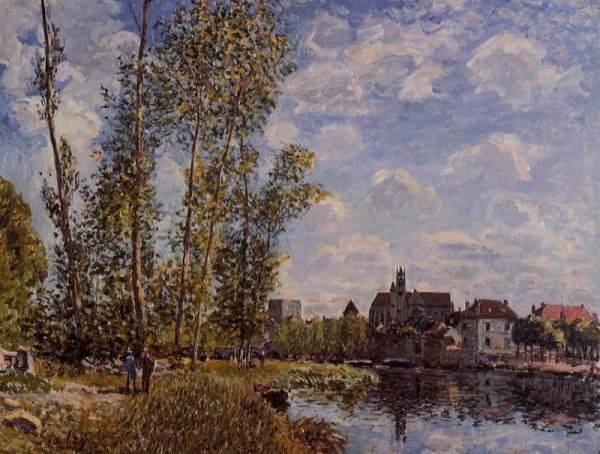 Moret, View from the Loing, May Afternoon by Alfred Sisley