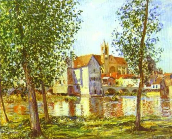 Moret-sur-Loing in the Morning Sun by Alfred Sisley