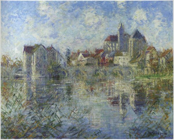 Moret sur Loing et l eglise by Gustave Loiseau