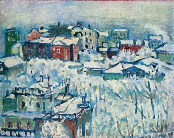 Moscow. Smolensky Boulevard. Study by Wassily Kandinsky