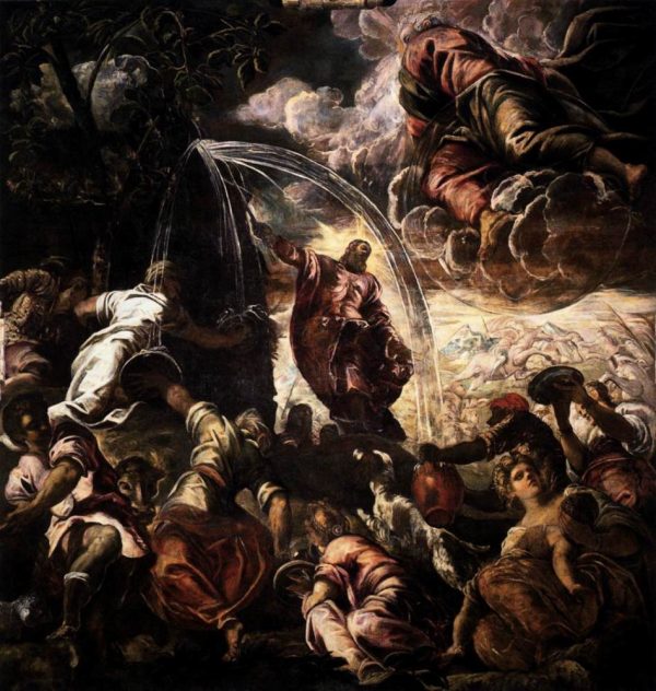 Moses Drawing Water from the Rock by Tintoretto