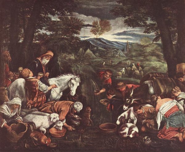Moses Striking the Rock by Leandro Bassano