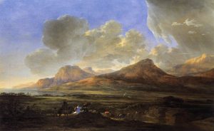 Mountainous Landscape with Traveling Herdsmen by Jan Asselyn - hand-painted oil reproduction