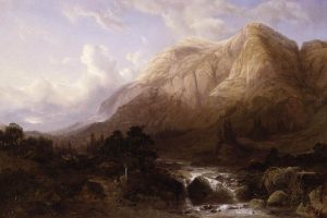 Mountainous Landscape with a Torrent by Alexandre Calame - hand-painted oil reproduction
