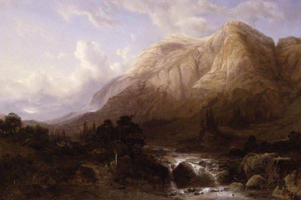 Mountainous Landscape with a Torrent by Alexandre Calame