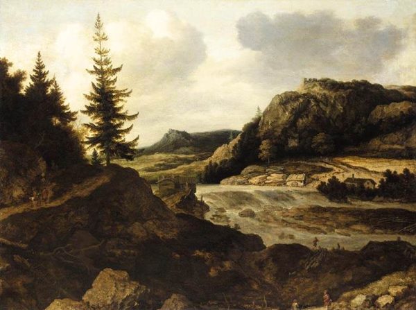 Mountainous River Landscape by Allaert van Everdingen