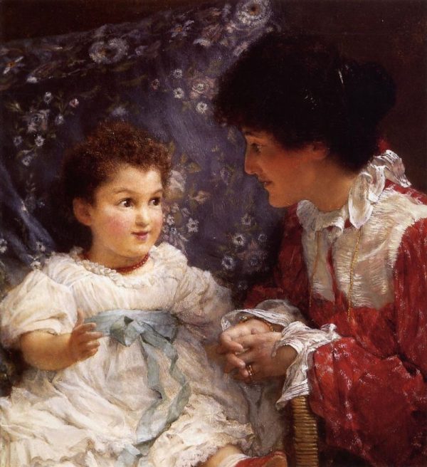 Mrs. George Lewis and Her Daughter Elizabeth by Lawrence Alma-Tadema