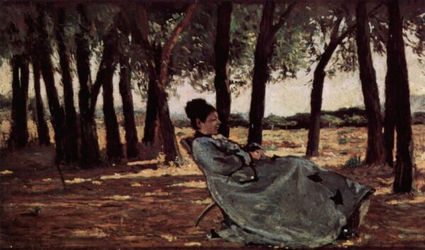 Mrs. Martelli in Castiglioncello by Giovanni Fattori