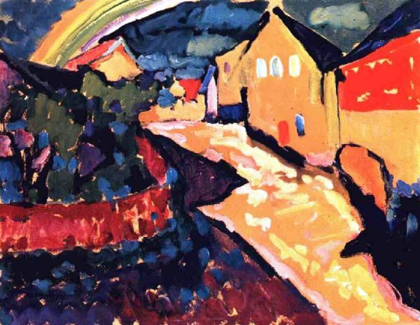 Murnau with rainbow by Wassily Kandinsky