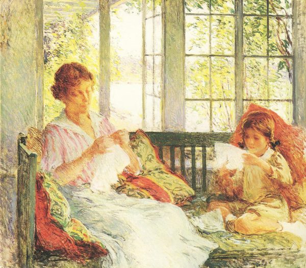 My Wife and Daughter by Willard Metcalf
