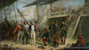 Nelson Boarding the 'San Josef' on 14th February 1797 by Thomas Jones Barker - hand-painted oil reproduction