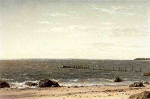New England Beach Scene by John William Casilear - hand-painted oil reproduction