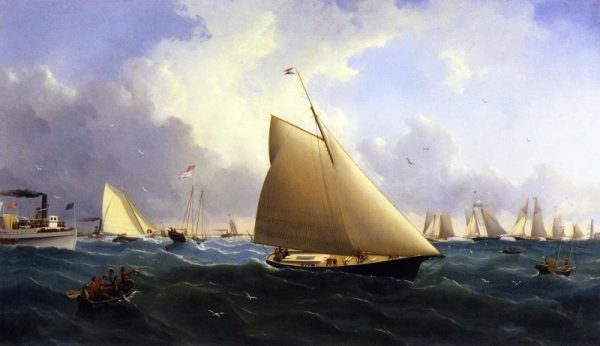 New York Yacht Club Regatta off New Bedford by William Bradford