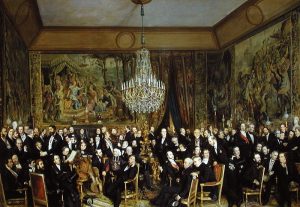 The Salon of Alfred Emilien Comte de Nieuwerkerke by Francois Auguste Biard - hand-painted oil reproduction