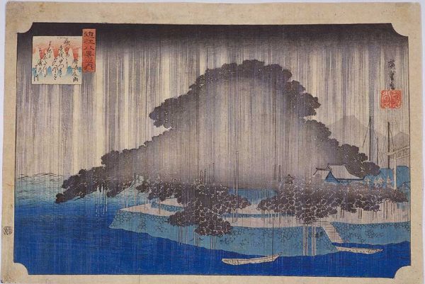 Night Rain on Karasaki by Ando Hiroshige