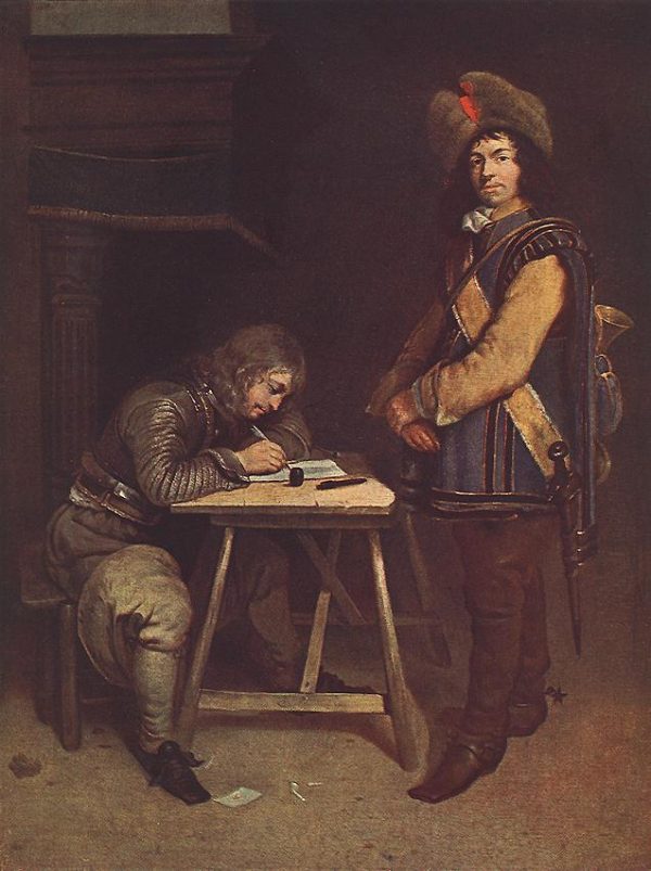 Officer Writing a Letter by Gerard ter Borch