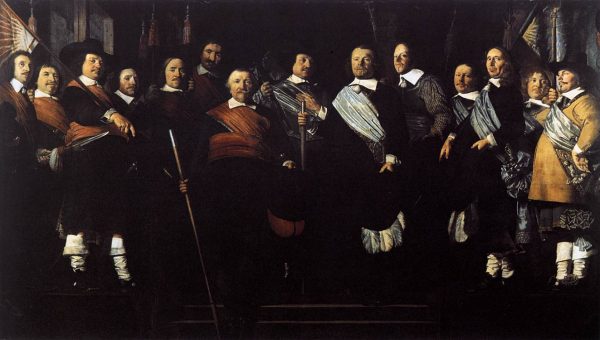 Officers and Standard-Bearers of the Old Civic Guard by Caesar van Everdingen
