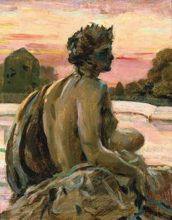 One of the Figures at the Parterre d'Eau by Carroll Beckwith
