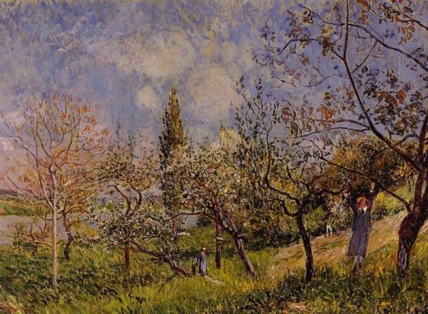Orchard in Spring by Alfred Sisley