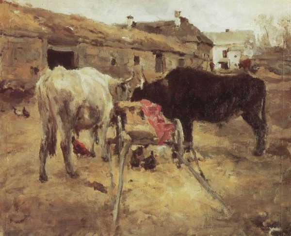 Oxen by Valentin Alexandrovich Serov