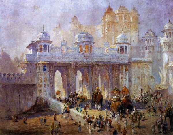 Palace Gate Udaipur India by Colin Campbell Cooper