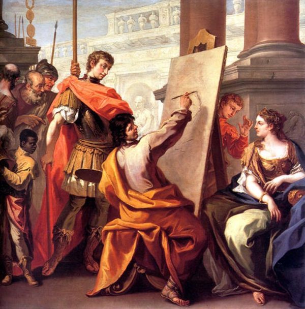 Apelles Making a Portrait of Pancaspe by Sebastiano Ricci