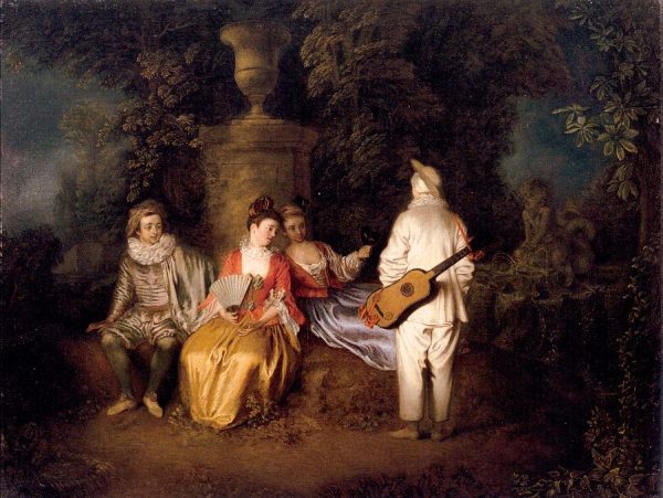 Party Of Four by Antoine Watteau