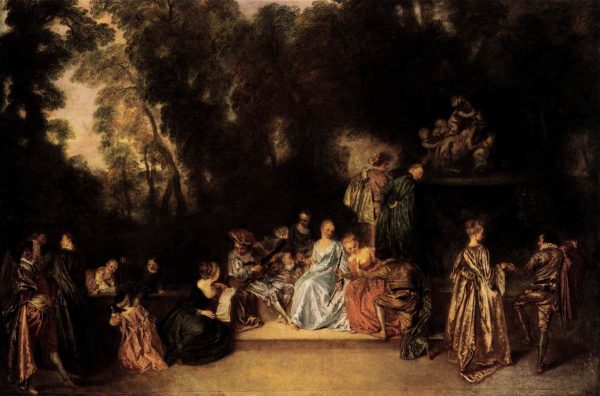 Party in the Open Air by Antoine Watteau
