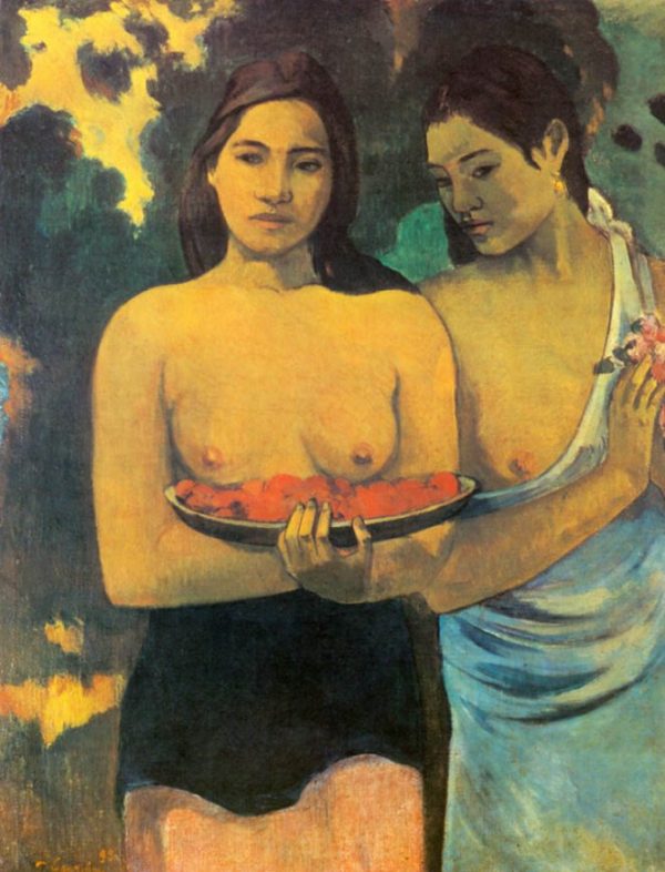 Two Tahitian Women by Paul Gauguin