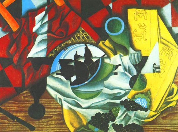 Pears And Grapes On A Table by Juan Gris