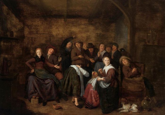 Peasants in an Inn Playing 'La Main Chaude'
