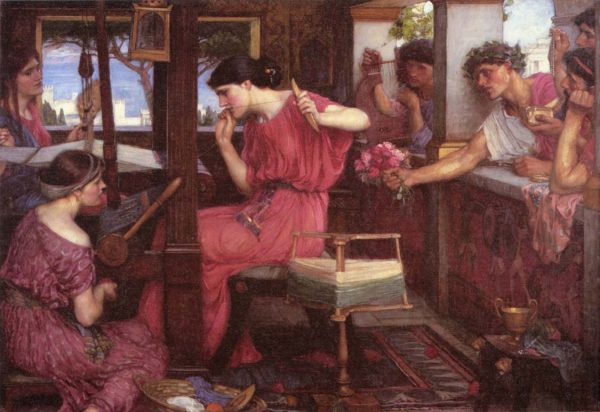 Penelope and the Suitors by John William Waterhouse