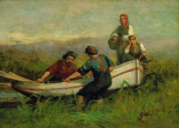 People Near Boat by Edward Mitchell Bannister